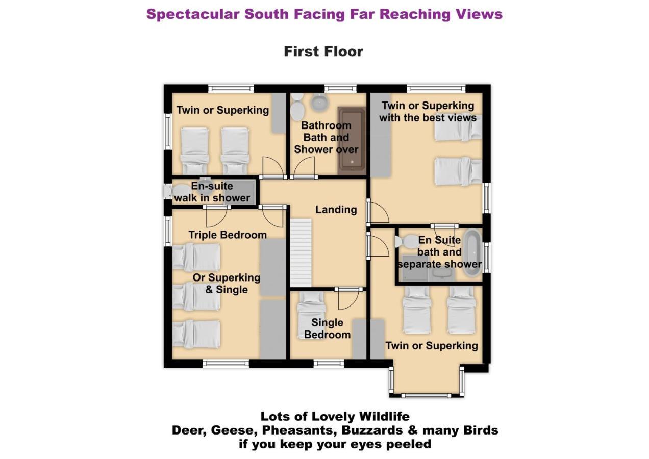 South View Country House Sleeps 12 - Hot Tub - Views Henley-in-Arden エクステリア 写真